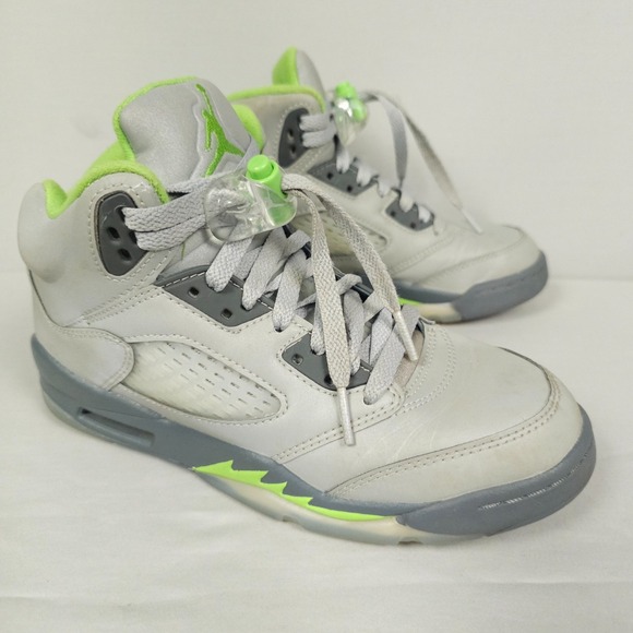 Jordan Other - Nike Air Jordan 5 Retro Shoes Youth Size 5Y GS Green Bean Silver Reflective